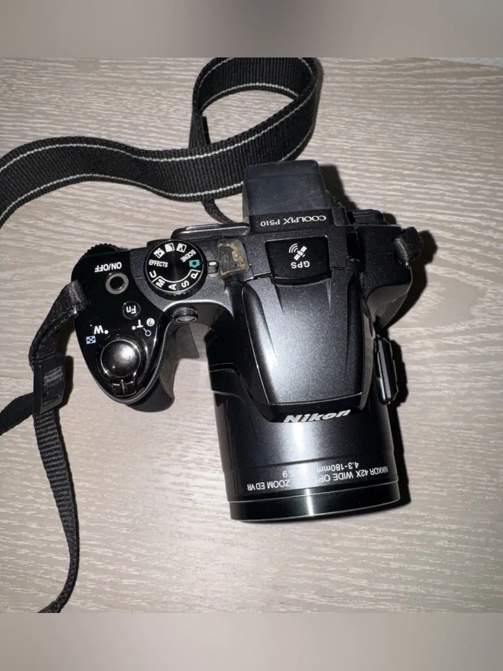 Nikon COOLPIX P510 16.1MP Digital Camera 42x Optical Zoom GPS Black Tested